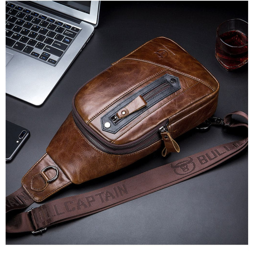 Δερμάτινο τσαντάκι body Bull Captain XB 126 καφέ Δερμάτινο τσαντάκι body Bull Captain XB 126 καφέ