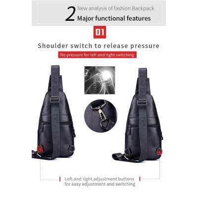 Δερμάτινο τσαντάκι body Bull Captain XB 105 μαύρο