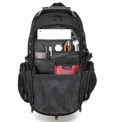 Μεγάλο Laptop Backpack 17,3'' Ανθεκτικό XL Heavy Duty Travel Backpack Bange 1901 μαύρο