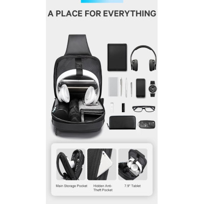 Τσαντάκι ώμου χιαστί crossbody Bange 7258 μαύρο Τσαντάκι ώμου χιαστί crossbody Bange 7258 μαύρο