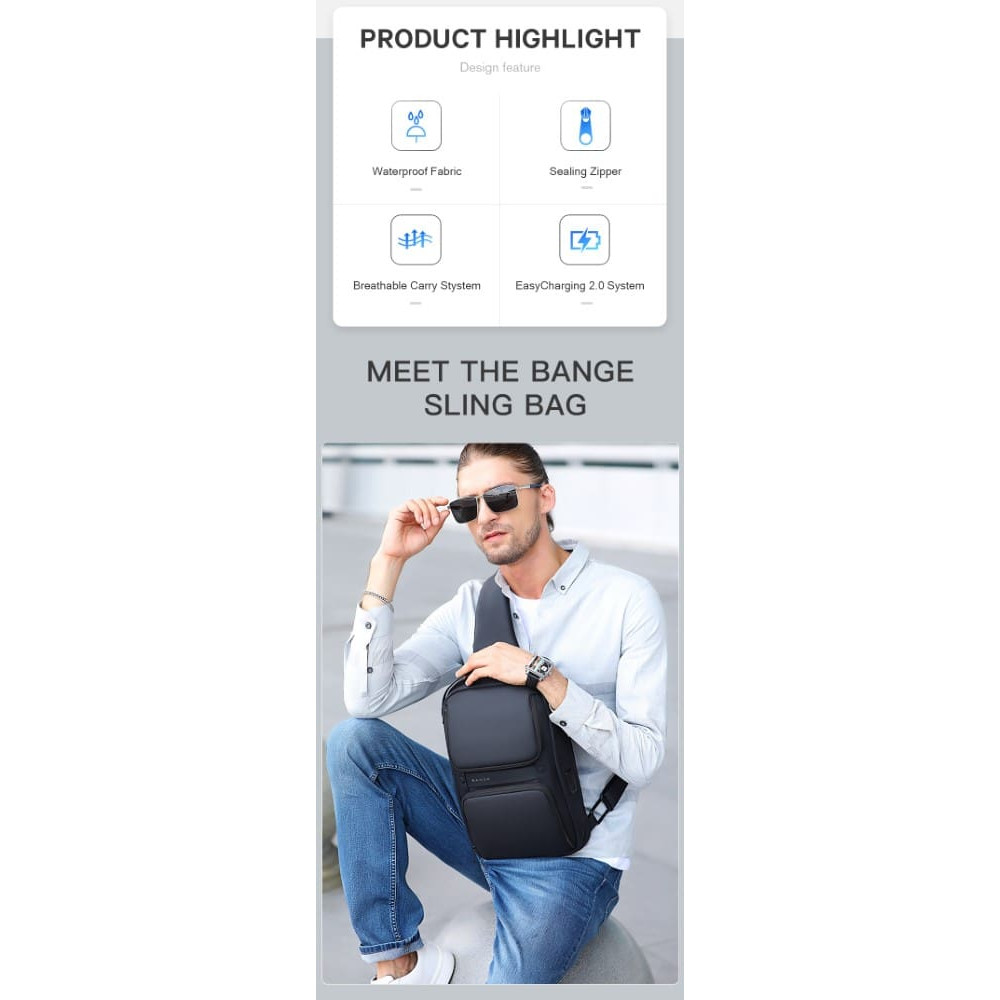 Τσαντάκι ώμου χιαστί crossbody Bange 7258 μαύρο Τσαντάκι ώμου χιαστί crossbody Bange 7258 μαύρο