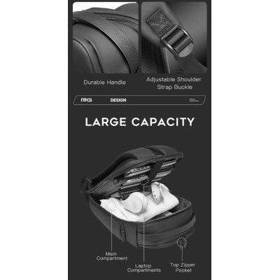 Σακίδιο πλάτης 24L Laptop 15,6” Bange 7277 μαύρο Σακίδιο πλάτης 24L Laptop 15,6” Bange 7277 μαύρο