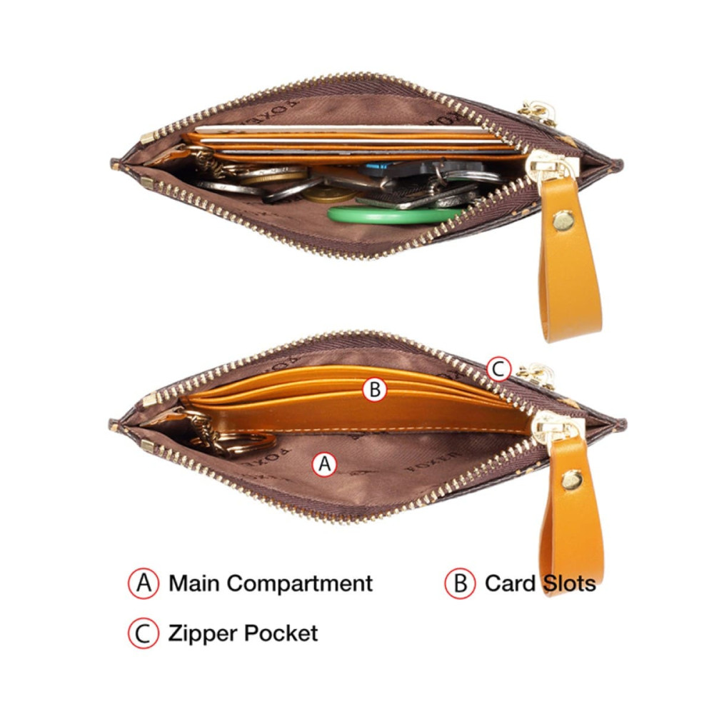 Γυναικείο δερμάτινο PVC πορτοφόλι Foxer 256005F καφέ Γυναικείο δερμάτινο PVC πορτοφόλι Foxer 256005F καφέ