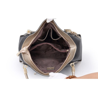 Δερμάτινη Γυναικεία Τσάντα Shopper 'Ωμου Foxer 926097F μαύρο