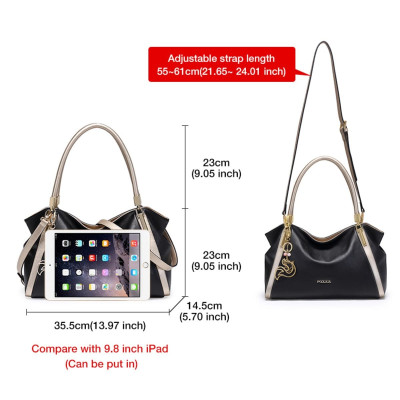 Δερμάτινη Γυναικεία Τσάντα Shopper 'Ωμου Foxer 926097F μαύρο