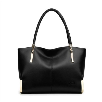 Δερμάτινη Γυναικεία Τσάντα Shopper &#039;Ωμου Foxer 938032F μαύρο