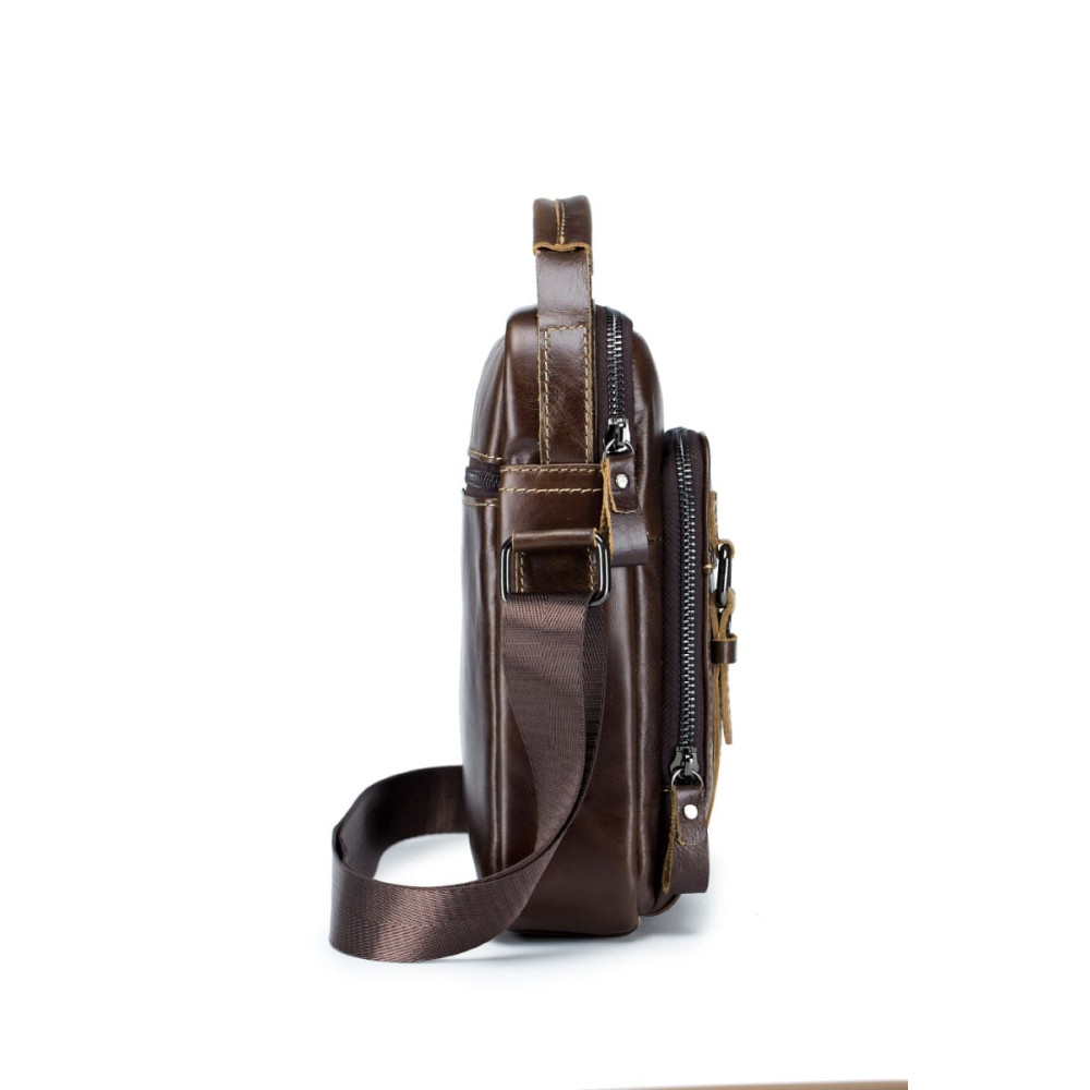 Δερμάτινο τσαντάκι ώμου Bull Captain DJB 300 καφέ