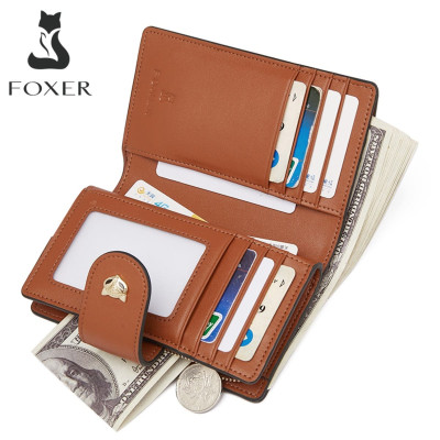 Γυναικείο PVC πορτοφόλι Foxer 230046F καφέ Γυναικείο PVC πορτοφόλι Foxer 230046F καφέ