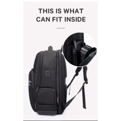 Σακίδιο πλάτης Bange 35L Laptop 15,6'' Weekender Hand-On Bagage 2603 μαύρο