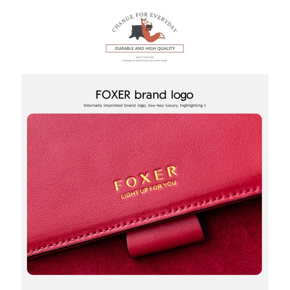 Δερμάτινη Γυναικεία Τσάντα Χιαστί Foxer 954011F κόκκινο Δερμάτινη Γυναικεία Τσάντα Χιαστί Foxer 954011F κόκκινο