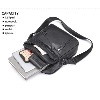 Δερμάτινο τσαντάκι ώμου Cardinal 7012 black Δερμάτινο τσαντάκι ώμου Cardinal 7012 black