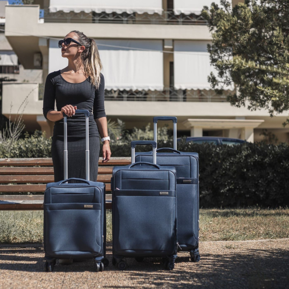 Βαλίτσες trolley (σετ 3 τεμαχίων) Cardinal 3400 σκούρο μπλέ Βαλίτσες trolley (σετ 3 τεμαχίων) Cardinal 3400 σκούρο μπλέ