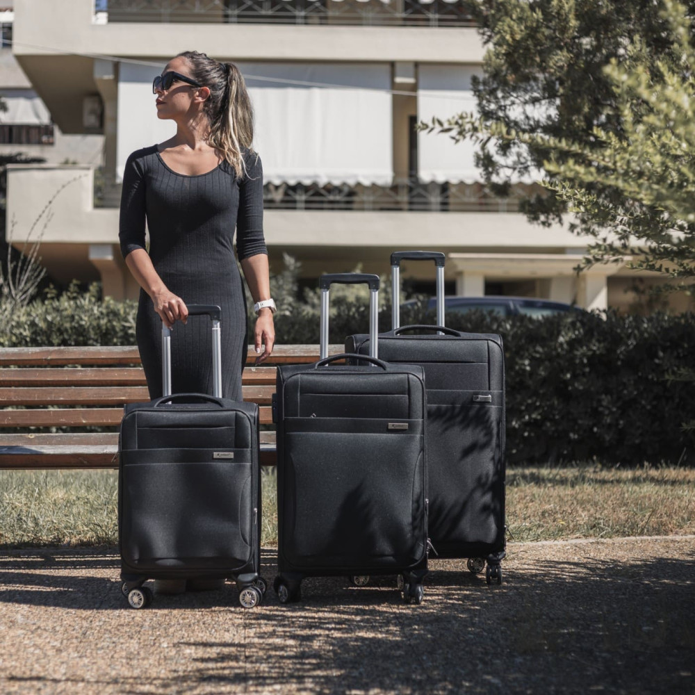 Βαλίτσες trolley (σετ 3 τεμαχίων) Cardinal 3400 μαύρη Βαλίτσες trolley (σετ 3 τεμαχίων) Cardinal 3400 μαύρη