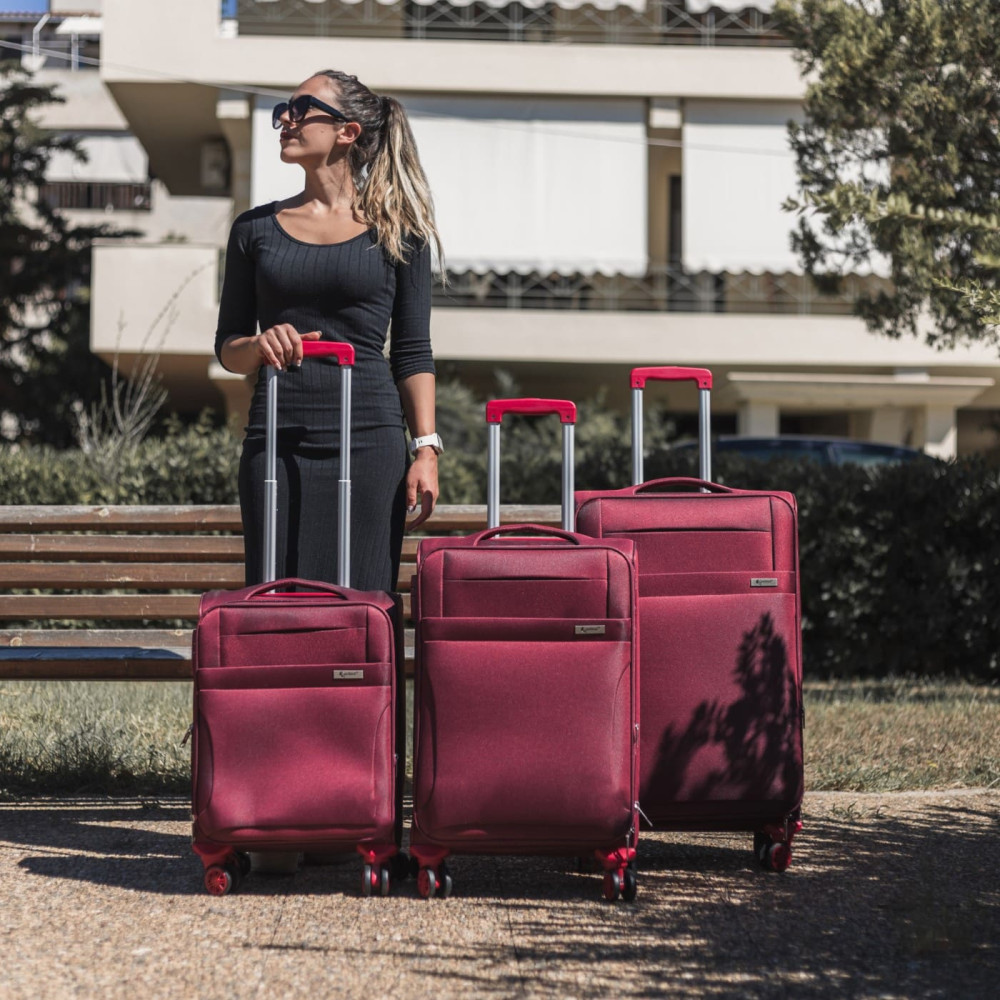 Βαλίτσες trolley (σετ 3 τεμαχίων) Cardinal 3400 μπορντό Βαλίτσες trolley (σετ 3 τεμαχίων) Cardinal 3400 μπορντό