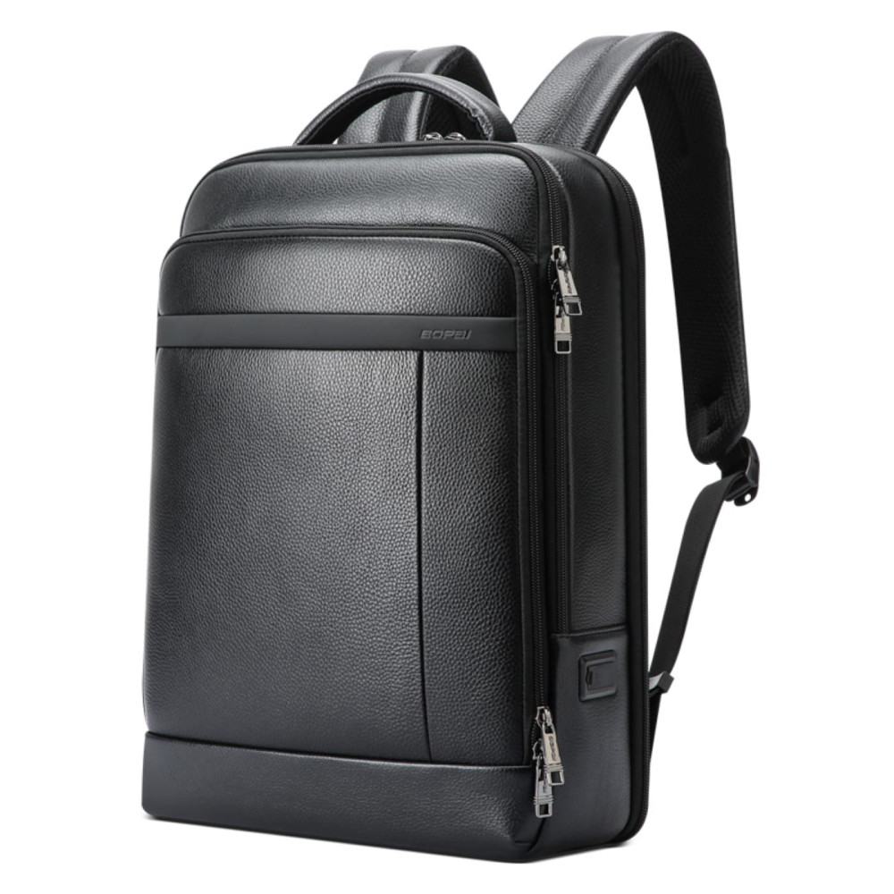 Δερμάτινο Σακίδιο πλάτης Αντικλεπτικό 24L Laptop 15,6” Bopai 61-120761 μαύρο Δερμάτινο Σακίδιο πλάτης Αντικλεπτικό 24L Laptop 15,6” Bopai 61-120761 μαύρο