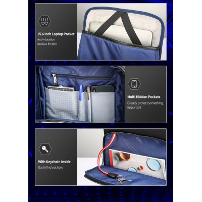 Σακίδιο πλάτης Αντικλεπτικό 24L Laptop 15,6” Bopai 751-006641A μαύρο Σακίδιο πλάτης Αντικλεπτικό 24L Laptop 15,6” Bopai 751-006641A μαύρο