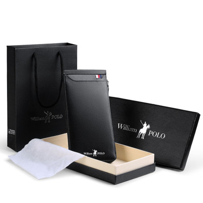 Δερμάτινο Ανδρικό πορτοφόλι William Polo 185136 black cross Δερμάτινο Ανδρικό πορτοφόλι William Polo 185136 black cross