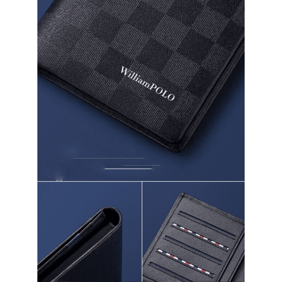 Δερμάτινο Ανδρικό πορτοφόλι William Polo 201502 black Δερμάτινο Ανδρικό πορτοφόλι William Polo 201502 black