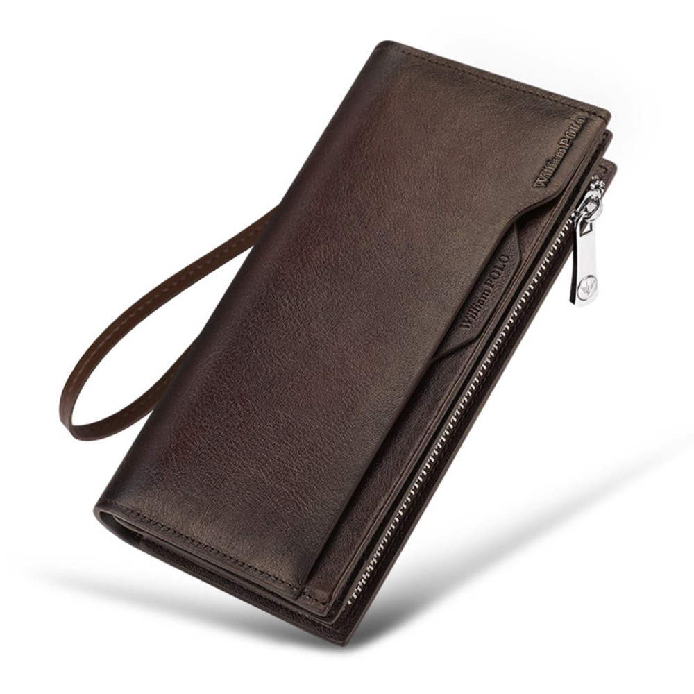 Δερμάτινο Ανδρικό πορτοφόλι William Polo 211566 dark brown Δερμάτινο Ανδρικό πορτοφόλι William Polo 211566 dark brown