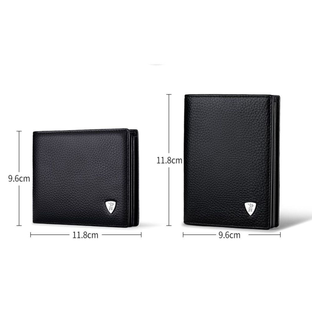 Δερμάτινο Ανδρικό πορτοφόλι William Polo 213 black Δερμάτινο Ανδρικό πορτοφόλι William Polo 213 black