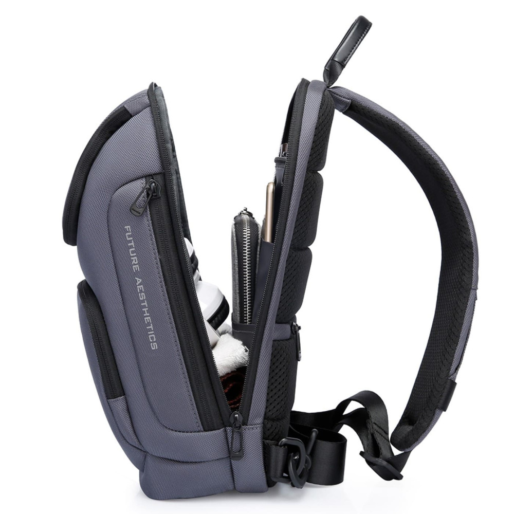 Τσαντάκι ώμου χιαστί crossbody Bange 7565 γκρί Τσαντάκι ώμου χιαστί crossbody Bange 7565 γκρί