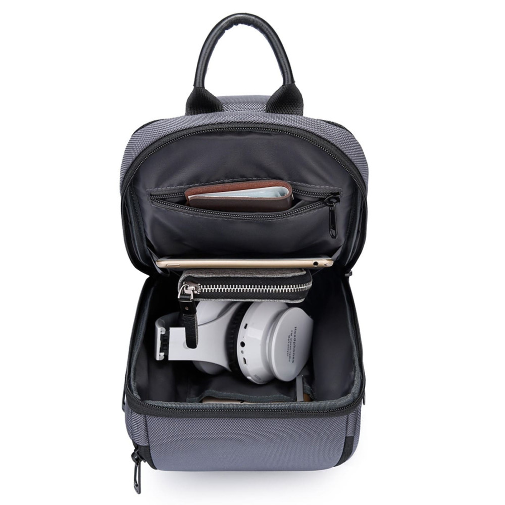 Τσαντάκι ώμου χιαστί crossbody Bange 7565 γκρί Τσαντάκι ώμου χιαστί crossbody Bange 7565 γκρί