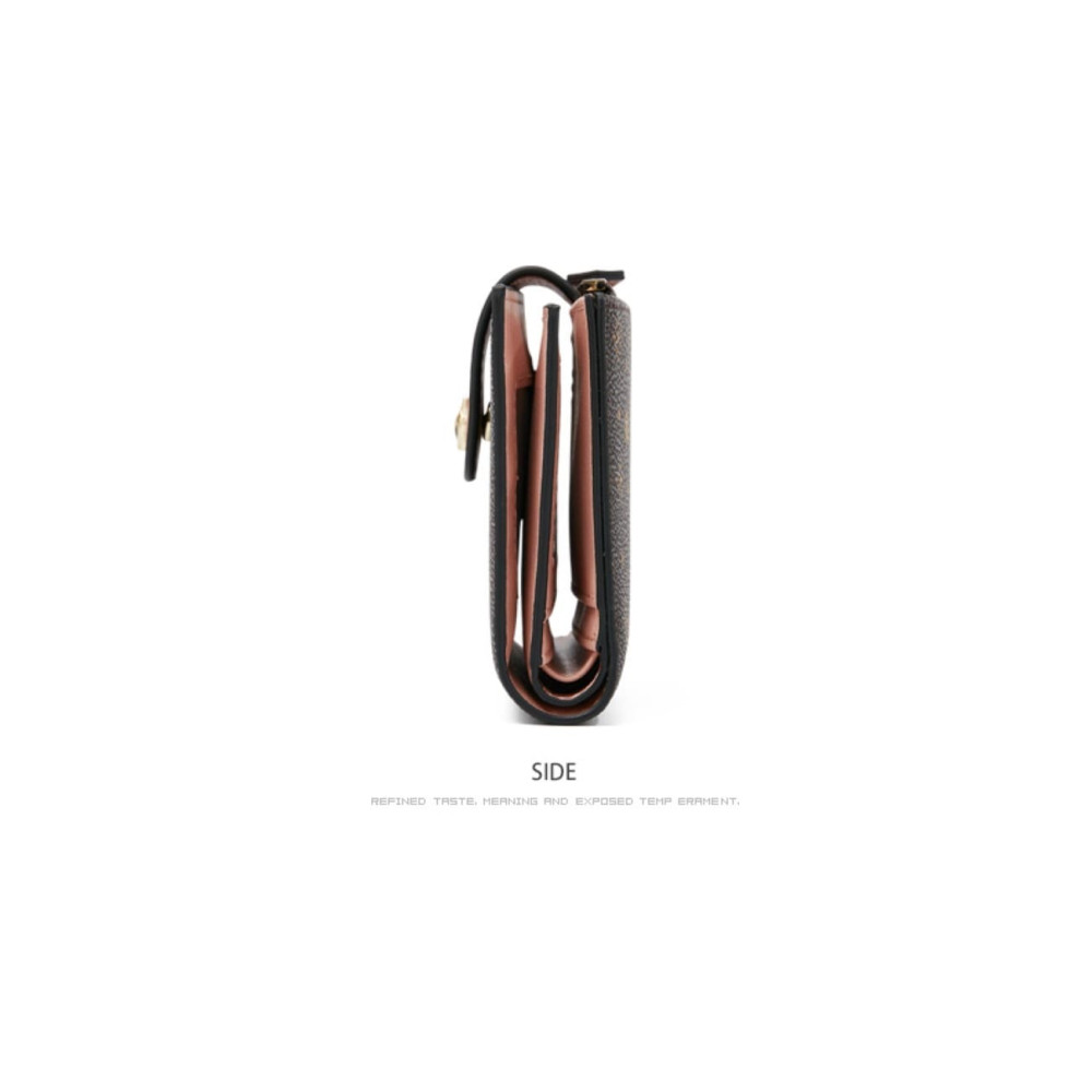 Γυναικείο PVC πορτοφόλι Foxer 2161006F καφέ σκούρο Γυναικείο PVC πορτοφόλι Foxer 2161006F καφέ σκούρο