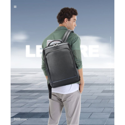 Δερμάτινο Σακίδιο πλάτης Αντικλεπτικό 24L Laptop 15,6” Bopai 61-122091 μαύρο Δερμάτινο Σακίδιο πλάτης Αντικλεπτικό 24L Laptop 15,6” Bopai 61-122091 μαύρο