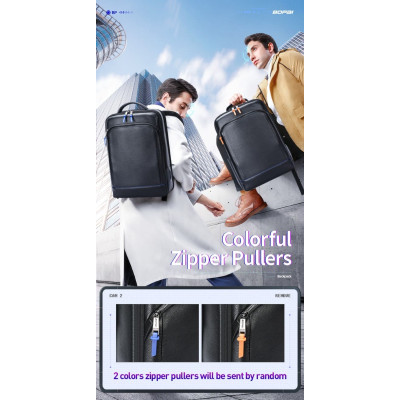 Δερμάτινο Σακίδιο πλάτης Αντικλεπτικό 24L Laptop 15,6” Bopai 61-122091 μαύρο Δερμάτινο Σακίδιο πλάτης Αντικλεπτικό 24L Laptop 15,6” Bopai 61-122091 μαύρο