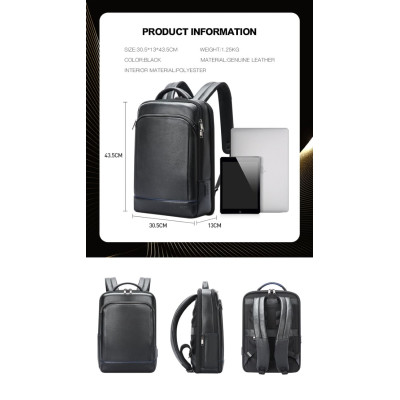 Δερμάτινο Σακίδιο πλάτης Αντικλεπτικό 24L Laptop 15,6” Bopai 61-122091 μαύρο Δερμάτινο Σακίδιο πλάτης Αντικλεπτικό 24L Laptop 15,6” Bopai 61-122091 μαύρο