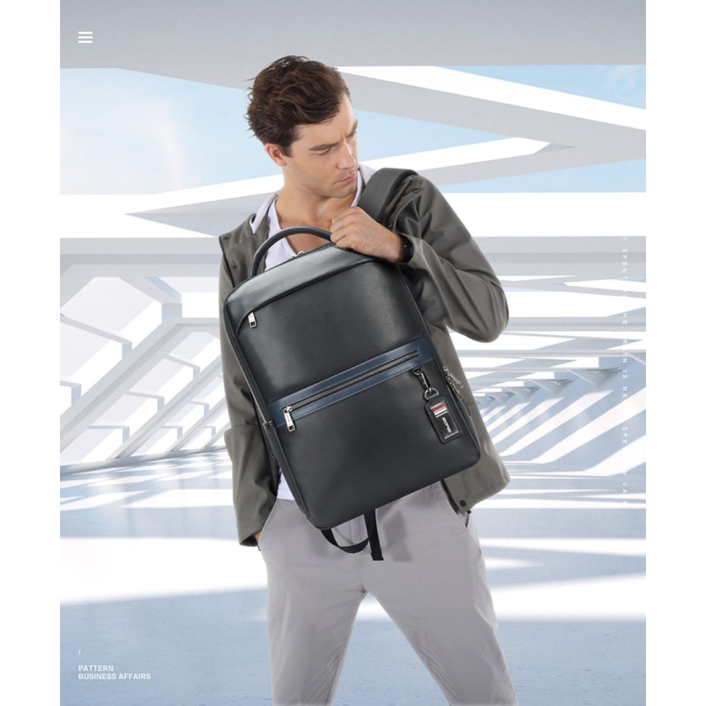 Δερμάτινο Σακίδιο πλάτης Αντικλεπτικό 24L Laptop 15,6” Bopai 61-122101 μαύρο Δερμάτινο Σακίδιο πλάτης Αντικλεπτικό 24L Laptop 15,6” Bopai 61-122101 μαύρο
