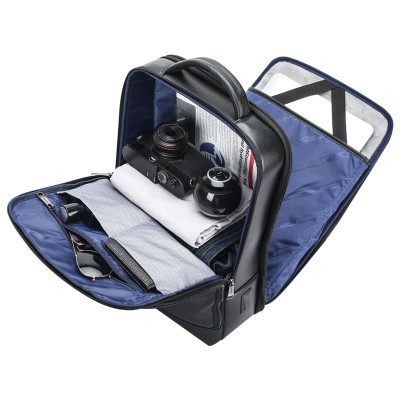 Δερμάτινο Σακίδιο πλάτης Αντικλεπτικό 24L Laptop 15,6” Bopai 61-122391 μαύρο Δερμάτινο Σακίδιο πλάτης Αντικλεπτικό 24L Laptop 15,6” Bopai 61-122391 μαύρο