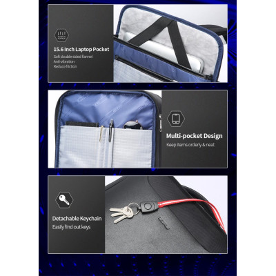 Σακίδιο πλάτης Αντικλεπτικό 24L Laptop 15,6” Bopai 61-19011 μαύρο Σακίδιο πλάτης Αντικλεπτικό 24L Laptop 15,6” Bopai 61-19011 μαύρο