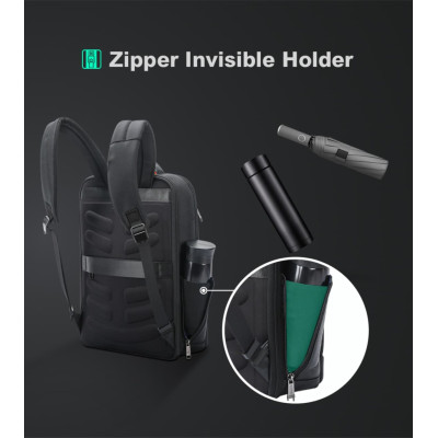 Σακίδιο πλάτης Αντικλεπτικό 24L Laptop 15,6” Bopai 61-53111 μαύρο