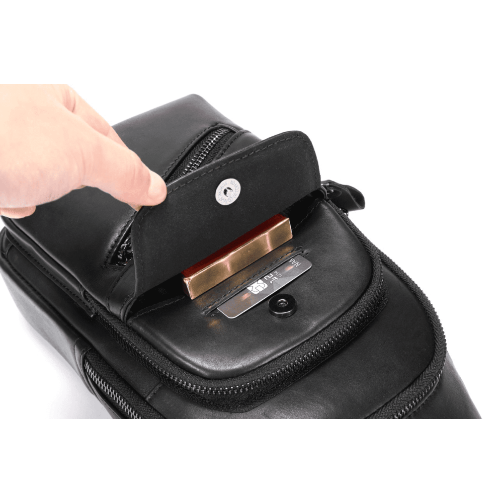 Δερμάτινο τσαντάκι body Bull Captain XB 127 μαύρο