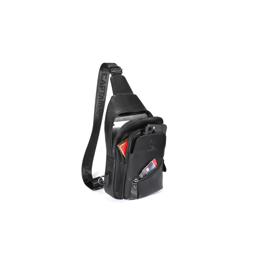 Δερμάτινο τσαντάκι body Bull Captain XB 127 μαύρο