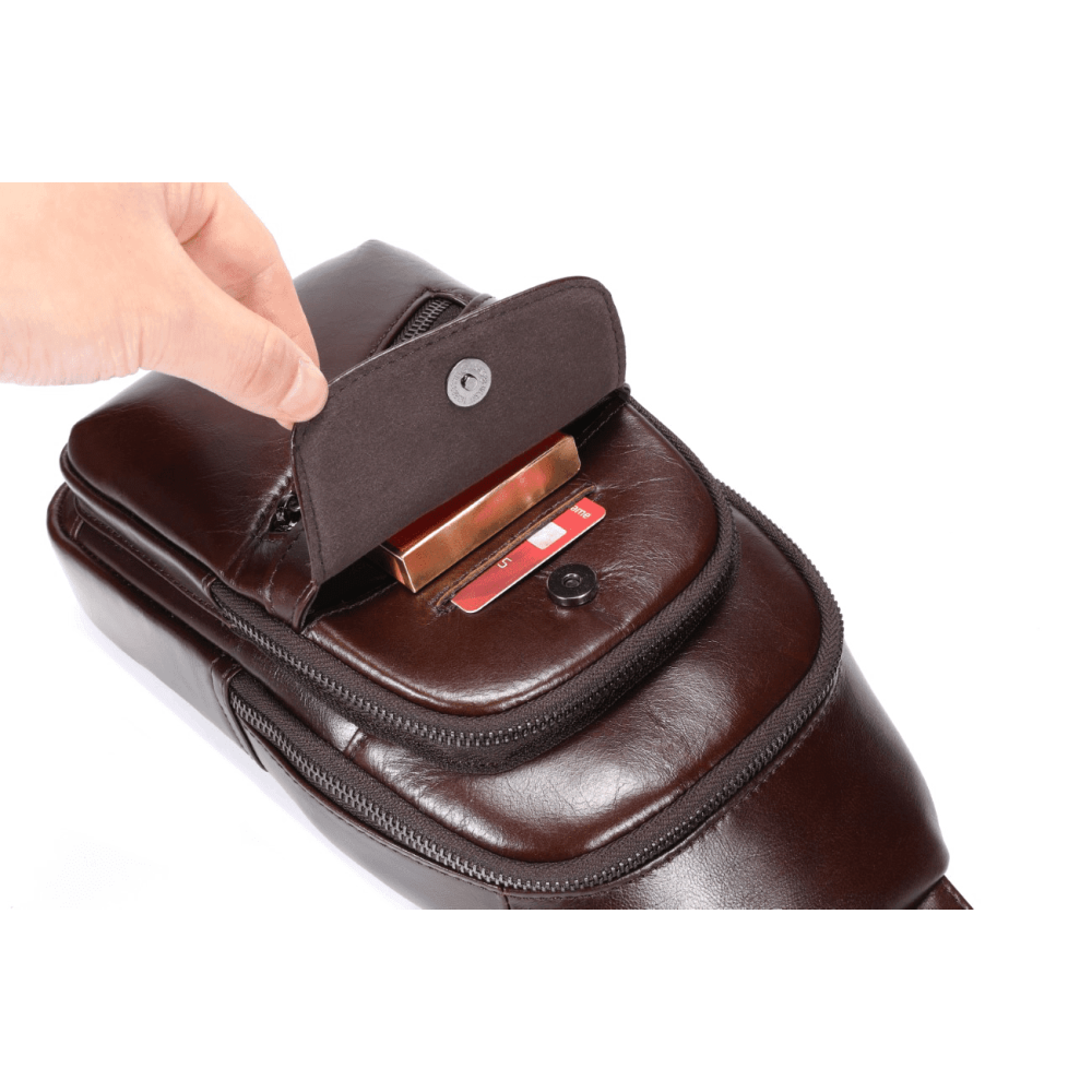 Δερμάτινο τσαντάκι body Bull Captain XB 127 καφέ