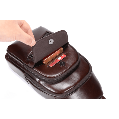 Δερμάτινο τσαντάκι body Bull Captain XB 127 καφέ