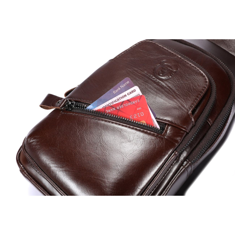 Δερμάτινο τσαντάκι body Bull Captain XB 127 καφέ