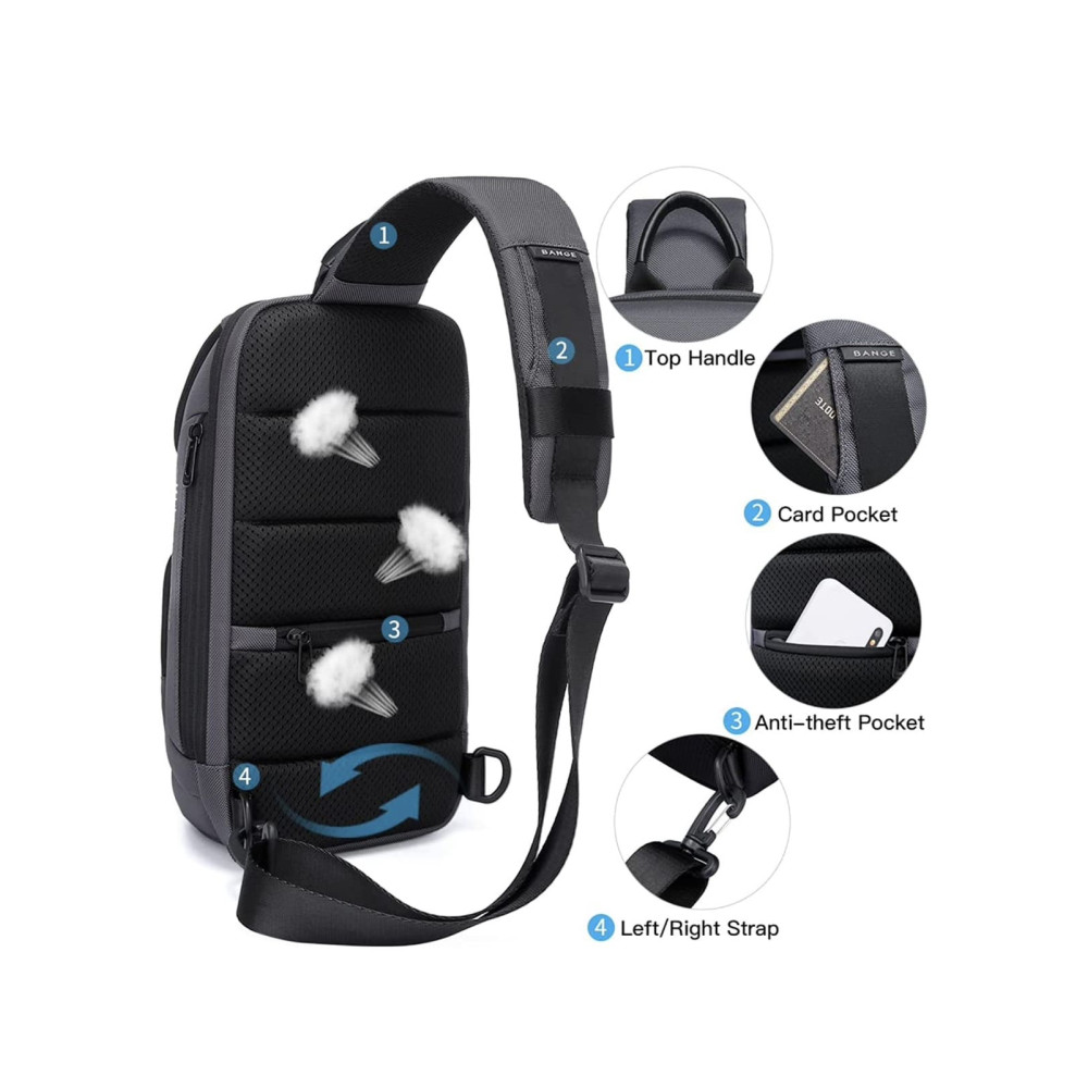 Τσαντάκι ώμου χιαστί crossbody Bange 7565 γκρί Τσαντάκι ώμου χιαστί crossbody Bange 7565 γκρί
