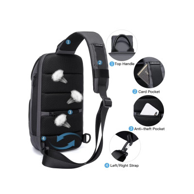 Τσαντάκι ώμου χιαστί crossbody Bange 7565 γκρί Τσαντάκι ώμου χιαστί crossbody Bange 7565 γκρί