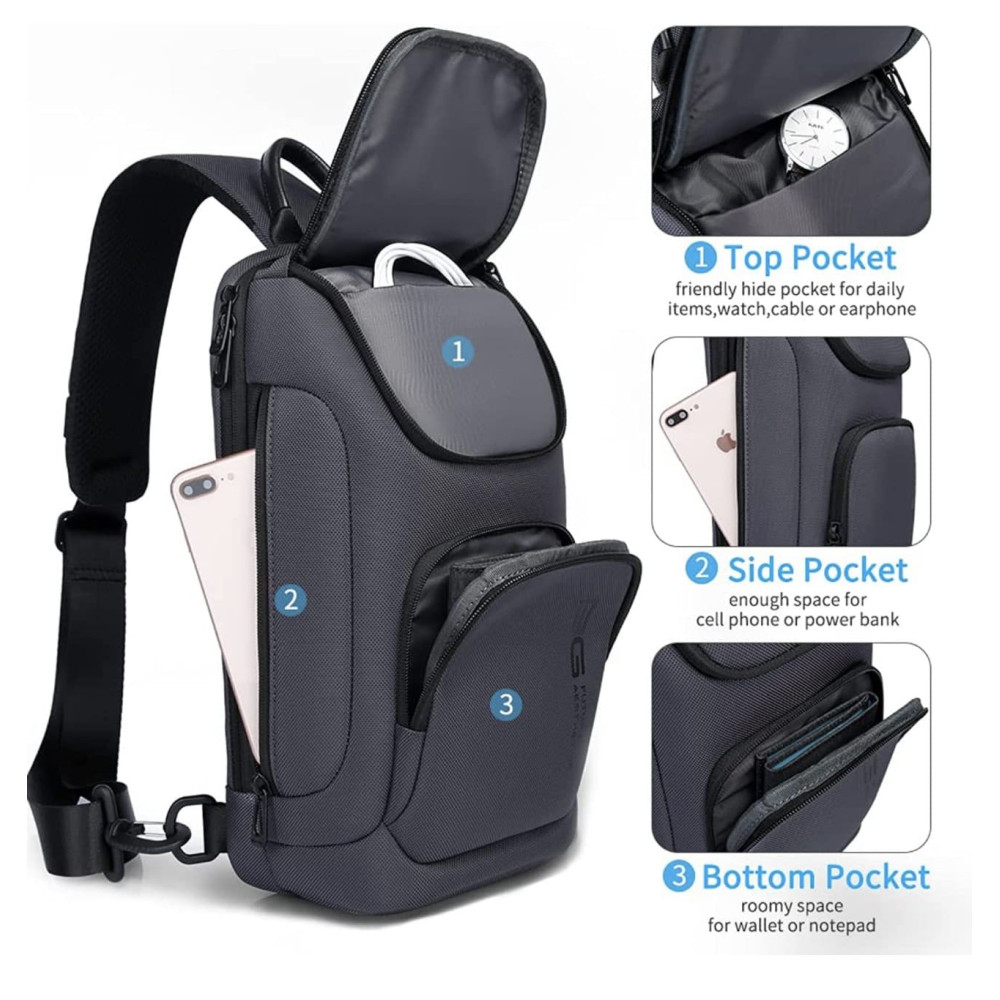 Τσαντάκι ώμου χιαστί crossbody Bange 7565 γκρί Τσαντάκι ώμου χιαστί crossbody Bange 7565 γκρί