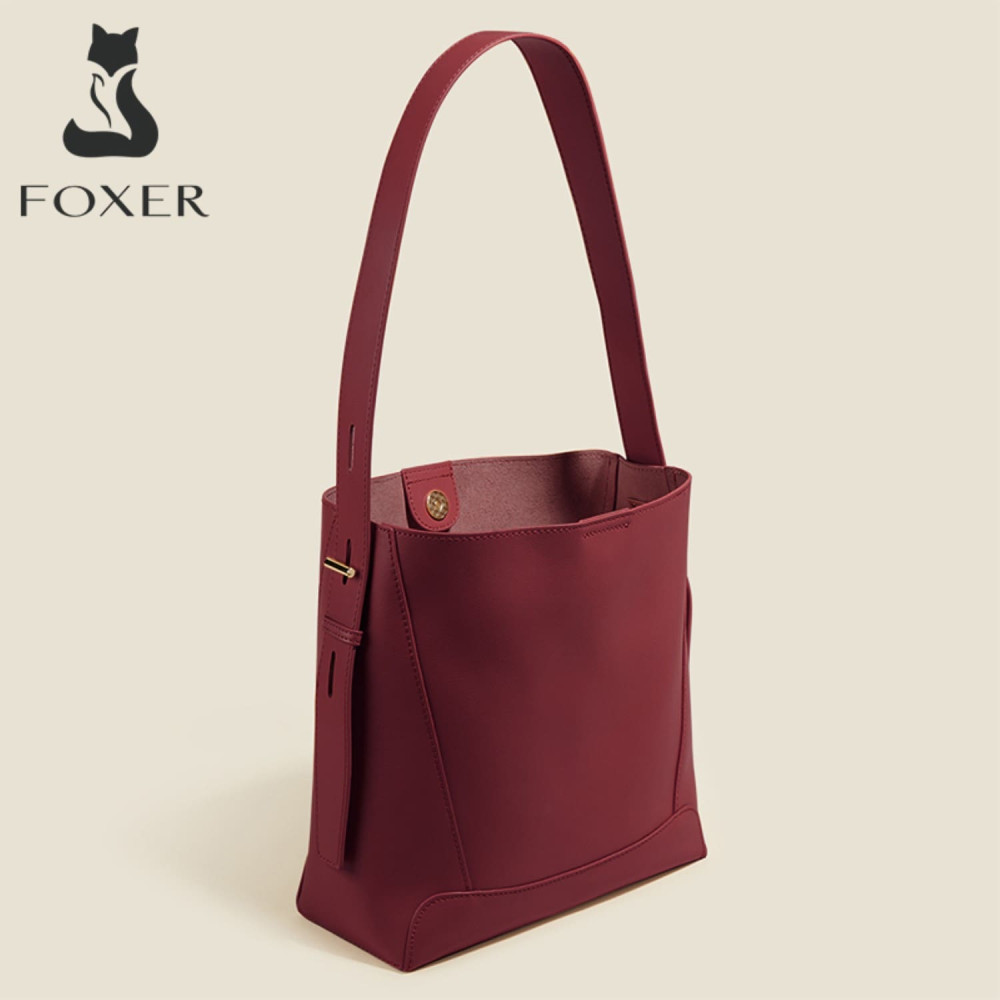 Δερμάτινη Γυναικεία Τσάντα Shopper ‘Ωμου Foxer 9136015F μπορντό Δερμάτινη Γυναικεία Τσάντα Shopper ‘Ωμου Foxer 9136015F μπορντό