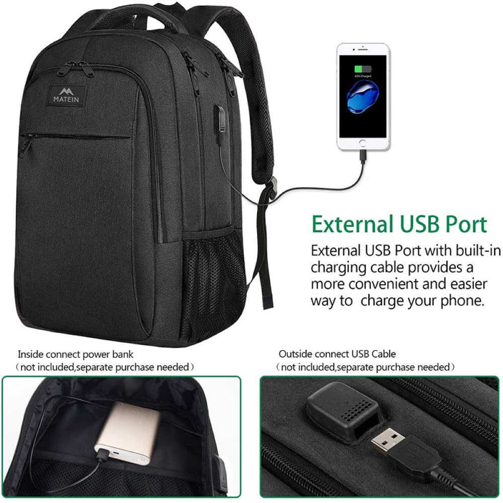 Σακίδιο πλάτης 28L Laptop 15,6” Matein 1007 μαύρο Σακίδιο πλάτης 28L Laptop 15,6” Matein 1007 μαύρο