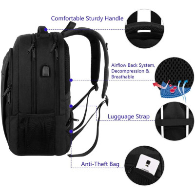 Σακίδιο πλάτης 28L Laptop 15,6” Matein 1007 μαύρο Σακίδιο πλάτης 28L Laptop 15,6” Matein 1007 μαύρο