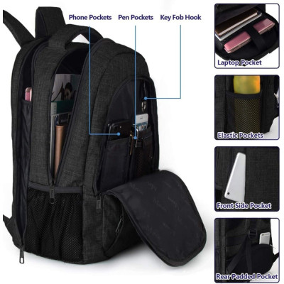 Σακίδιο πλάτης 28L Laptop 15,6” Matein 1007 μαύρο Σακίδιο πλάτης 28L Laptop 15,6” Matein 1007 μαύρο