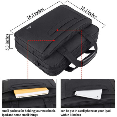 Υφασμάτινος Χαρτοφύλακας Matein 17'' laptop 21L 1172 μαύρο