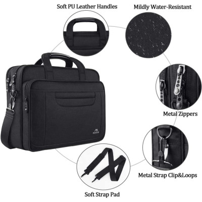 Υφασμάτινος Χαρτοφύλακας Matein 17'' laptop 21L 1172 μαύρο