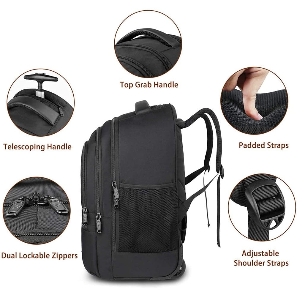 Σακίδιο πλάτης Τροχήλατο 45L Laptop 17,3” Matein 1240 μαύρο Σακίδιο πλάτης Τροχήλατο 45L Laptop 17,3” Matein 1240 μαύρο