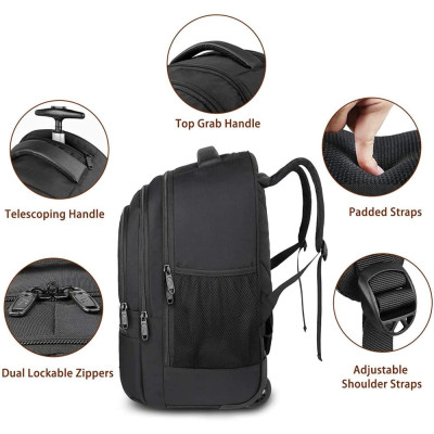 Σακίδιο πλάτης Τροχήλατο 45L Laptop 17,3” Matein 1240 μαύρο Σακίδιο πλάτης Τροχήλατο 45L Laptop 17,3” Matein 1240 μαύρο